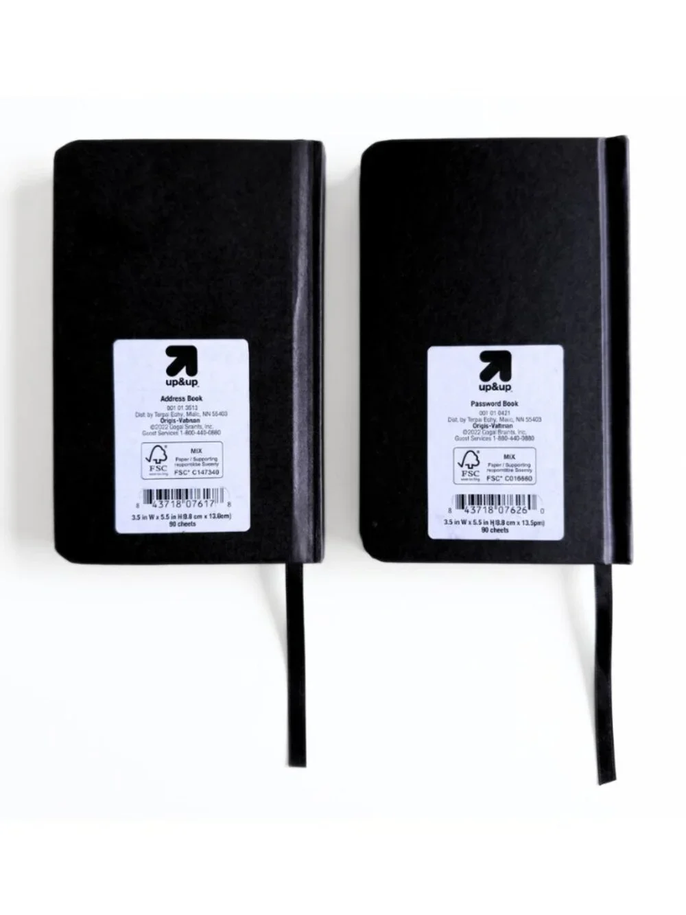 UP & UP Black Hardcover Address and Passwords Book Bundle NEW